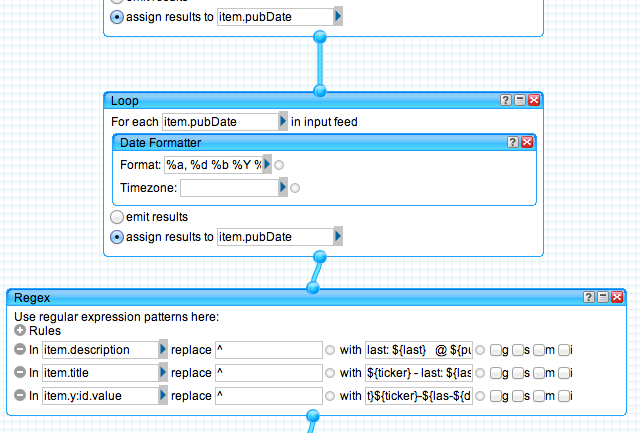 Yahoo! Pipes Screenshot